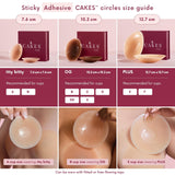 CAKES Body Adhesive-Free Silicone Nipple Covers – Honey, Large 5" — view 5 of 8