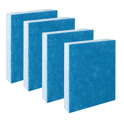 Four blue diamond-grid wicking humidifier filters for Honeywell HFT600 HEV615 HEV620, individually packaged