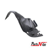 Black plastic front right passenger side fender liner splash guard for 2005-2007 Honda Odyssey, OEM replacement part - view 2