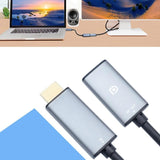 CORN silver HDMI male to DisplayPort female adapter cable DZ-X-131 with gold-plated connectors, 6.5 inches - view 8