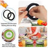 UNERVER M11 blue electric mason jar vacuum sealer kit with wide and regular mouth lids, labels, and pen included - view 4