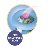 Bluey inflatable crawl-through ball pit 34 inches wide with 15 colorful soft flex balls and open toss roof for toddlers - view 4