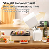 CENWOPAL white stainless steel portable desktop range hood with LED light and 3-speed control for countertop use - view 4