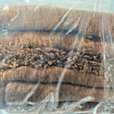 Coffee brown chenille sectional sofa slipcover with fringe trim laid over a 2-cushion corner couch, 71x118 inches - view 2