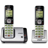 VTech CS6719-2 silver cordless phone system with 2 handsets and charging bases, Caller ID cordless phone