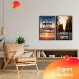 Set of 6 unframed 11x17 motivational typography wall art prints with vivid multicolor designs on matte archival paper - view 2