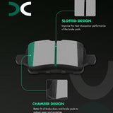 SCITOO 8-piece ceramic brake pad set D1913 D1915 front and rear with hardware for Equinox Malibu Terrain - view 2