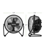 Holmes Mini High Velocity 4-Inch Desk Fan – Black Metal, Adjustable Tilt — view 8 of 8