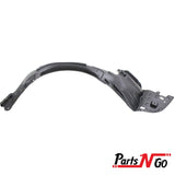 Black plastic front right passenger side fender liner splash guard for 2005-2007 Honda Odyssey, OEM replacement part - view 3