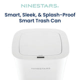 Ninestars 2.6 Gallon Touchless Motion Sensor Trash Can – Soft Close White — view 2 of 8