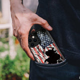 DJSOK black American flag football bumper case for iPhone 11 Pro Max with tire-texture sides and raised edges - view 6