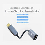 CORN silver HDMI male to DisplayPort female adapter cable DZ-X-131 with gold-plated connectors, 6.5 inches - view 3