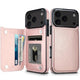 Hiandier iPhone 17 Pro Rose Gold PU Leather Wallet Flip Case with Card Holder