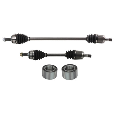 TRQ 4-piece front CV axle assemblies and wheel bearings kit for 2013-2015 Honda Civic and Acura ILX, part PSA84701
