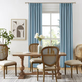 DUALIFE Pinch Pleat Blackout Curtain Panel 50x92 Dusty Blue – Open Box — view 5 of 7