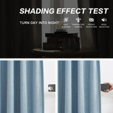 DUALIFE Pinch Pleat Blackout Curtain Panel 50x92 Dusty Blue – Open Box — view 7 of 7