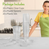 5 oz Plastic Dessert Cups with Lids & Spoons — Set of 20 | BPA-Free — view 4 of 7