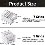 fufeisi Set of 2 Wardrobe Clothes Organizer Bins with Zip Dividers – White — view 2 of 6
