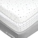 American Baby Company 3-Pack Fitted Mini Crib Sheets 24x38" Gray Star Zigzag