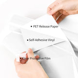 GirafVinyl glossy white permanent adhesive vinyl roll 12 inches wide by 15 feet with PET release liner backing - view 5