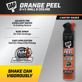 Two 25oz DAP Orange Peel Wall and Ceiling Texture Spray cans with Aim Tech nozzle, white finish, 2-pack - view 5