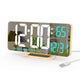 KOSUMOSU Gold LED Digital Alarm Clock 6.7in – Dual Alarm, Dimming & Temp