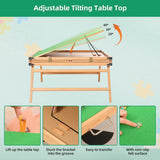 Fanwer wooden jigsaw puzzle table with 4 sliding drawers, green felt surface, and tilting foldable desktop for 1500-piece puzzles - view 3