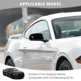 Pair of gloss black ABS plastic rear view mirror shell cover caps for 2015-2023 Ford Mustang by Jimen - view 2