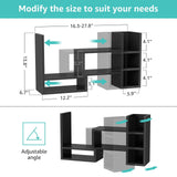 NUTIKAS 3-Tier Adjustable Desk Shelf Organizer – Black Desktop Bookshelf — view 3 of 8