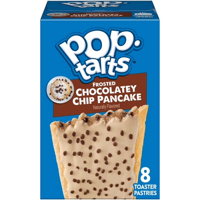 Box of Pop-Tarts Frosted Chocolatey Chip Pancake Toaster Pastries 8 count 13.5 oz with fudge frosting
