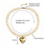 joymiao Chunky Heart Beaded Necklace – Colorful Resin Choker for Women — view 6 of 8