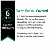 A.O. Smith AO-WH-DSCLR black fiberglass whole house salt-free descaler unit with 3/4-inch inlet and outlet fittings - view 8
