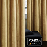 BULBUL Gold Velvet Blackout Curtains 84x52 – 2-Panel Grommet Set — view 4 of 8