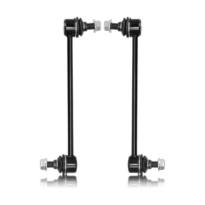 Two black coated front sway bar end links K750032 for Hyundai Elantra and Kia Forte suspension replacement