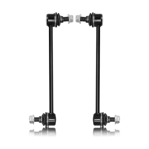Two black coated front sway bar end links K750032 for Hyundai Elantra and Kia Forte suspension replacement