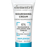 Elementre 3-piece travel skincare set with exfoliating foam, cleansing gel, and nourishing cream in a leather-style vanity case - view 4