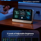 MASHI W872 8.8" HD Wireless Weather Station with Atomic Clock & Outdoor Sensor – Used — view 7 of 8