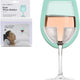 Silicone Shower Wine Glass Holder – Patented No-Suction Grip, Seafoam 6.5"