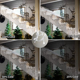 Goupfafa 720 LED cool white icicle Christmas lights with 144 hanging drops strung along a roofline outdoors at night - view 7
