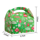 24 assorted 3D cardboard Christmas gift boxes featuring Santa, reindeer, tree, and bell designs in red, green, and white - view 3