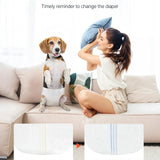 VEVOR white disposable female dog diapers size small 96-count pack with wetness indicator and tail-hole design - view 3