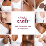 CAKES Body Adhesive-Free Silicone Nipple Covers – Honey, Large 5" — view 7 of 8