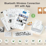 iDPRT S1 mini portable Bluetooth thermal label maker printer in white, compact 3x3 inch design with USB-C port - view 2