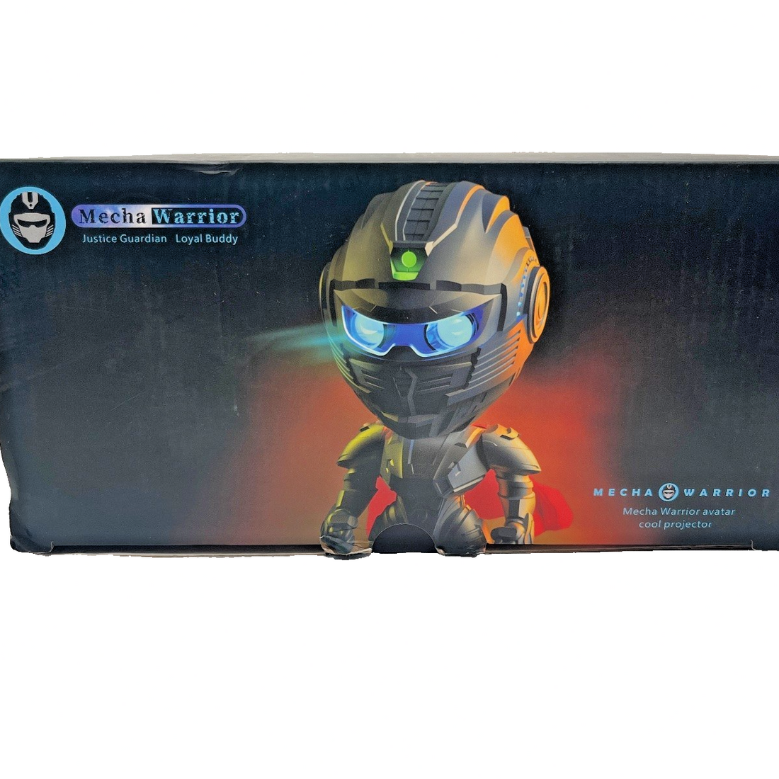 Dienmern mecha warrior astronaut robot galaxy star projector night light casting multicolor stars on bedroom ceiling