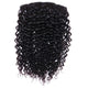 Afro Kinky Curly Clip-In Human Hair Extensions 10in 100g 7pc Jet Black 9A