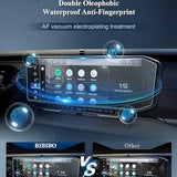 Matte anti-glare tempered glass screen protector installed on 2024-2026 Jeep Gladiator 12.3-inch infotainment touchscreen - view 5
