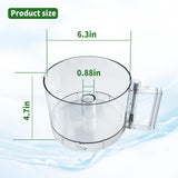 Transparent 7-cup plastic food processor work bowl with 2-tab locking rim, compatible with Cuisinart DLC-10 models - view 2
