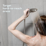SparkPod 79-inch chrome stainless steel handheld shower hose with brass connectors and 1/2 inch NPT fittings - view 2
