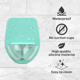 Silicone Shower Wine Glass Holder – Patented No-Suction Grip, Seafoam 6.5" — view 2 of 8