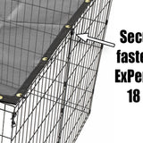 MidWest black mesh sunscreen top cover for 48x48 inch dog exercise pen blocking UV rays outdoors - view 4